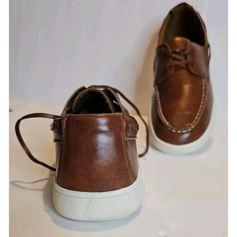 Livergy BROWN LACE-UP Boat Shoes Men Size 10 EUC - Picture 7 of 10